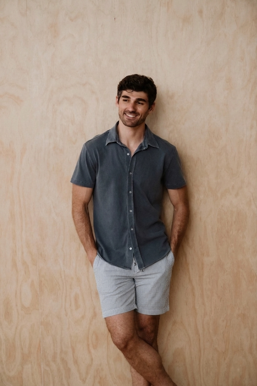 Hemp Stripe Easy Short