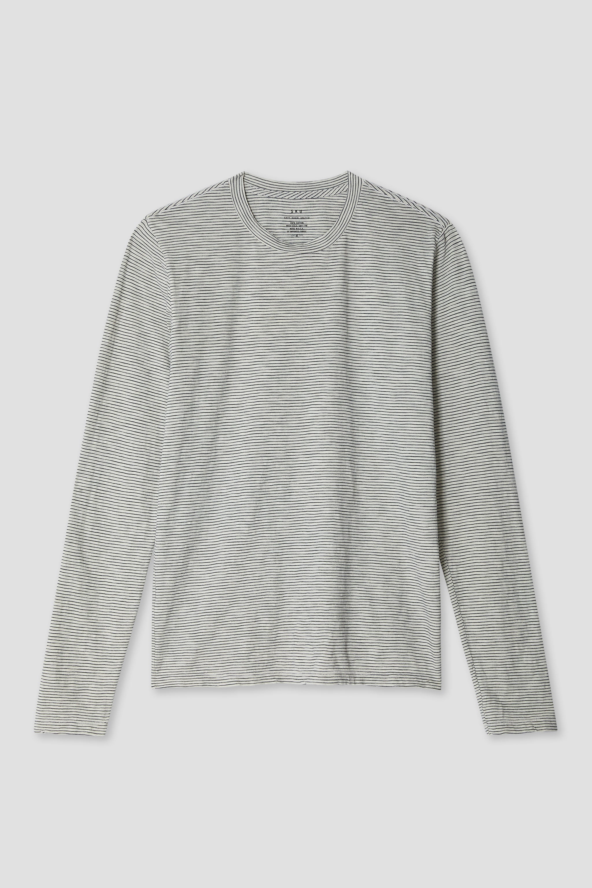Long Sleeve Thin Stripe Crew Tee