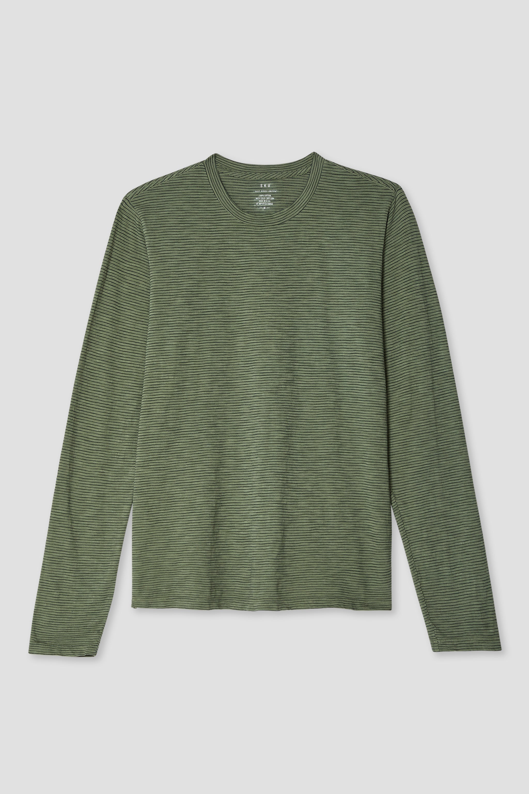 Long Sleeve Thin Stripe Crew Tee