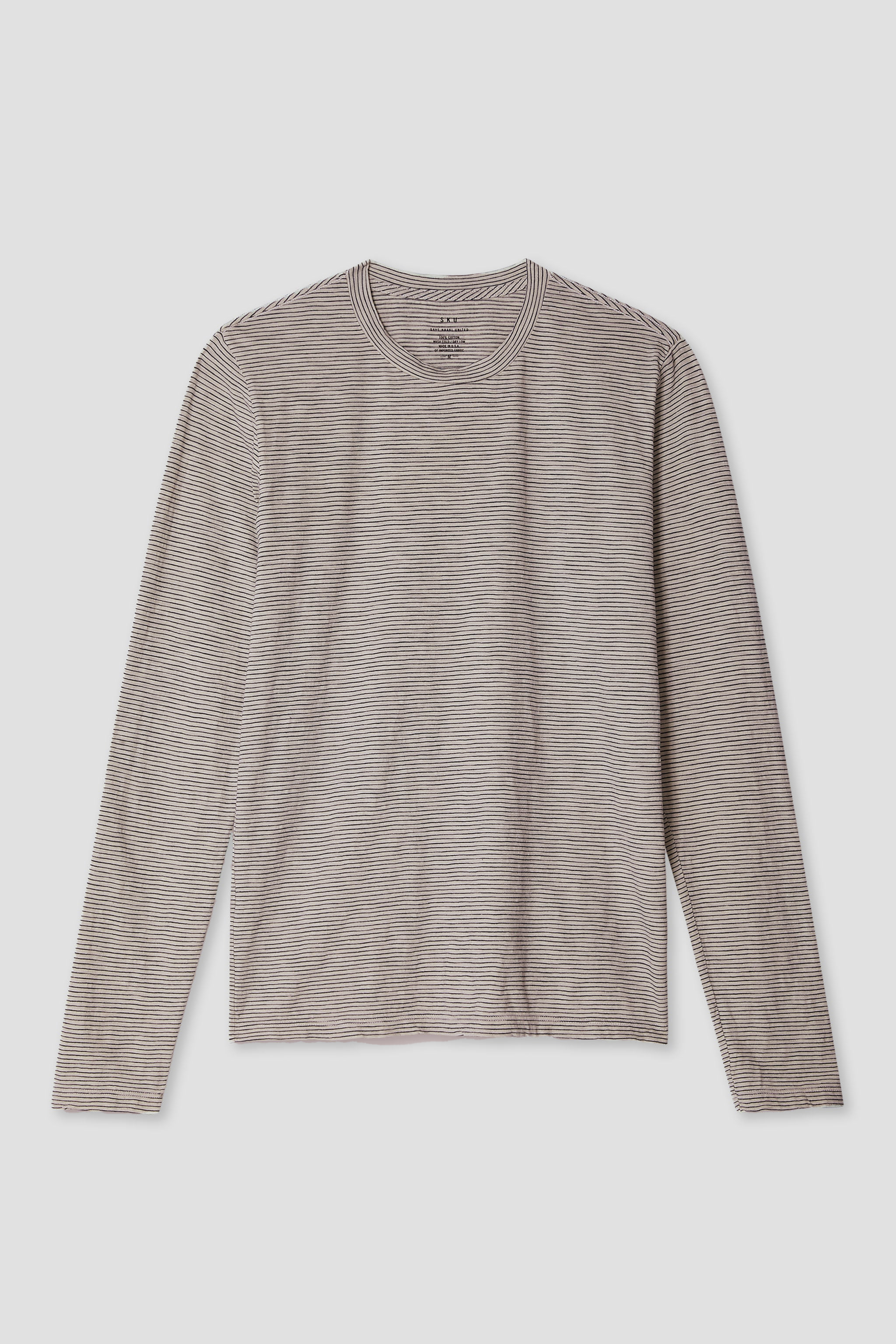 Long Sleeve Thin Stripe Crew Tee