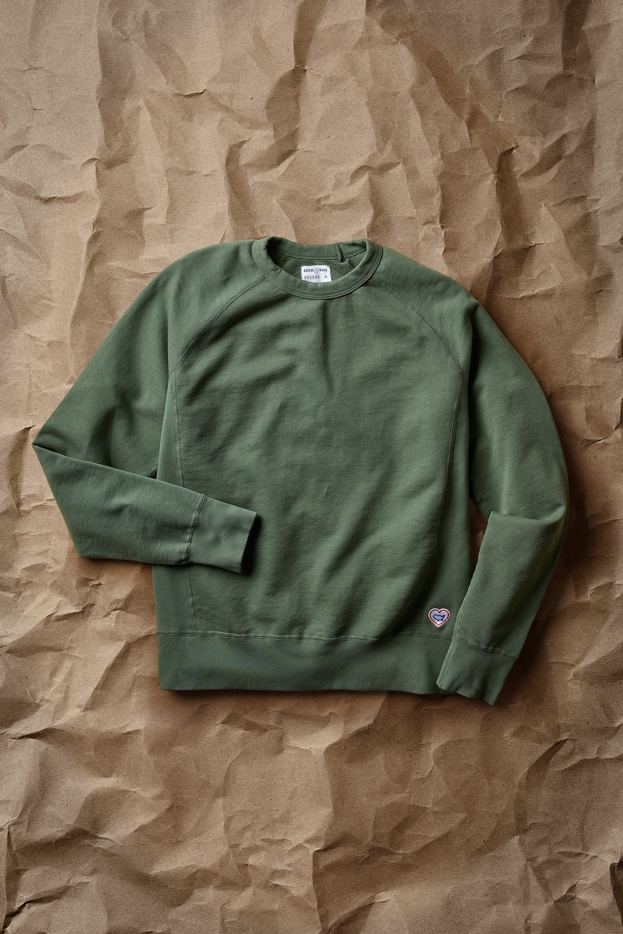American Twill Terry Crew Neck w/ Double Layer Side Panel