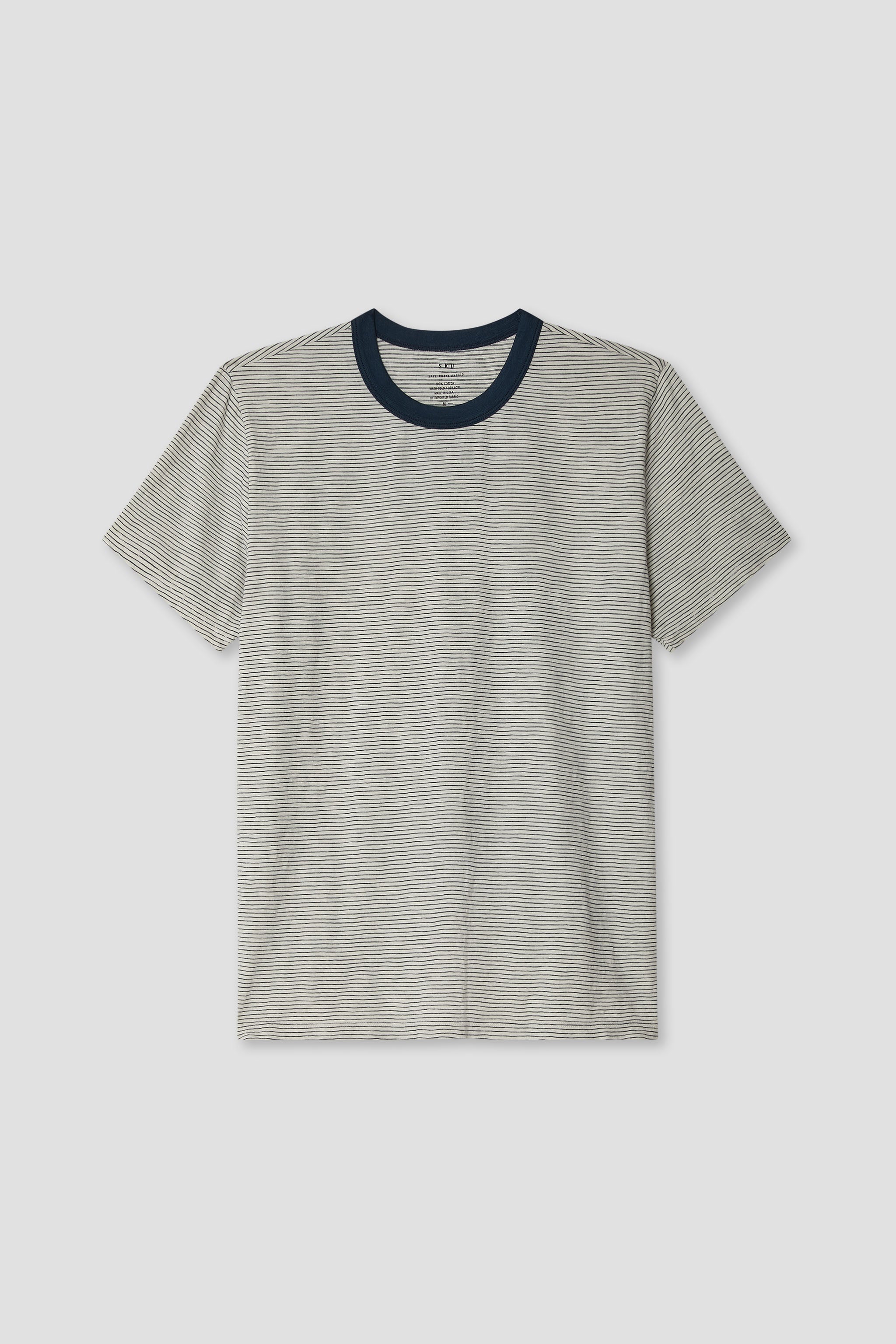 SS Thin Stripe Ringer Tee
