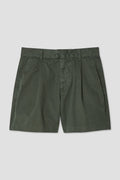 Cotton Hemp Twill Pleated Shorts