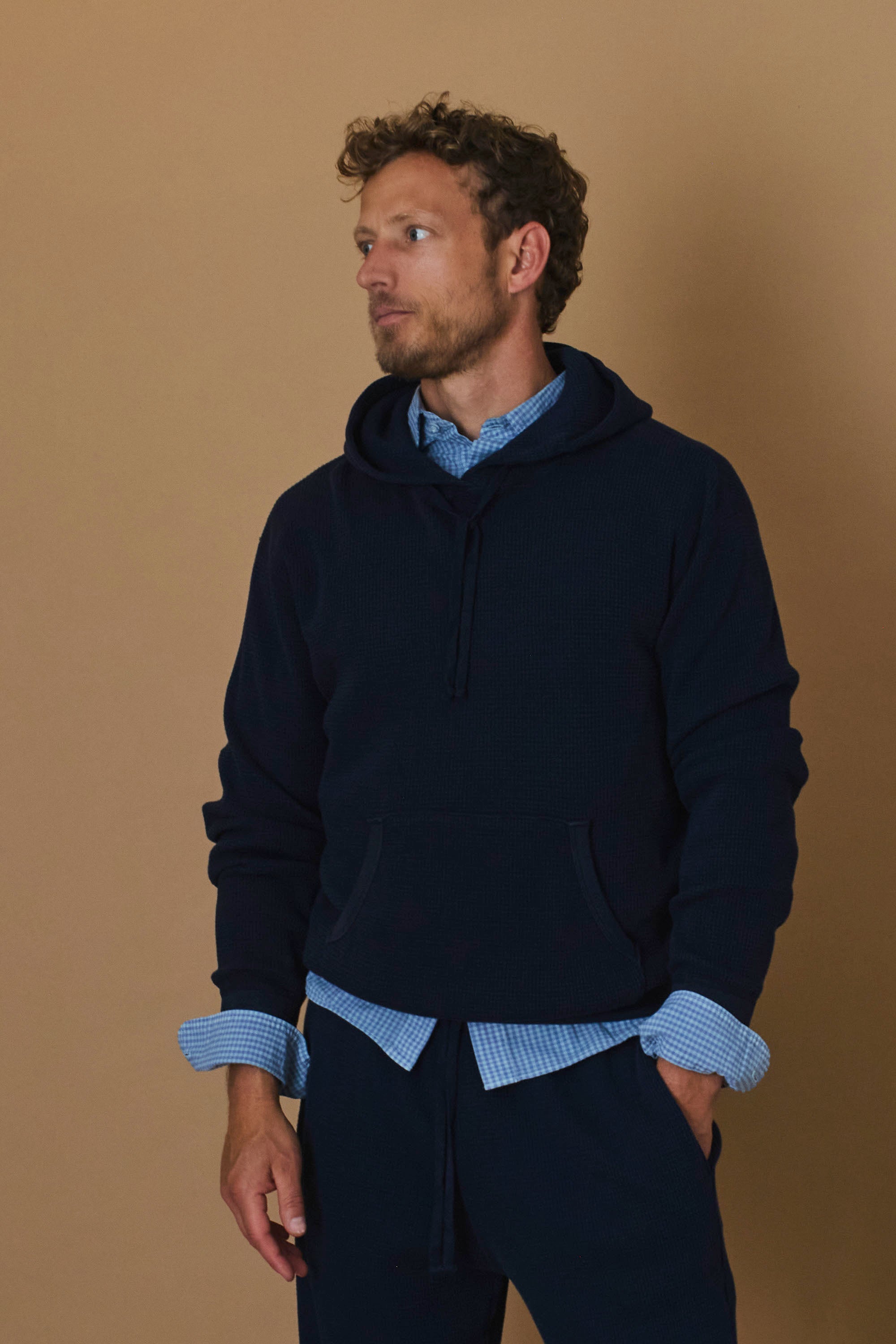Waffle Pullover Hoodie
