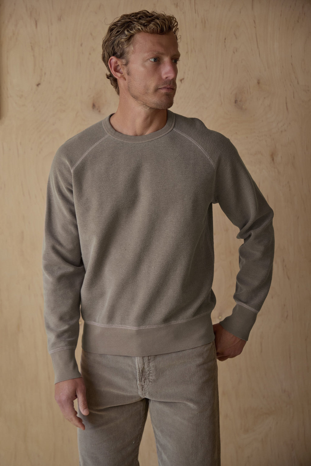 American Twill Back Terry Crew Reversible Sweat Shirt