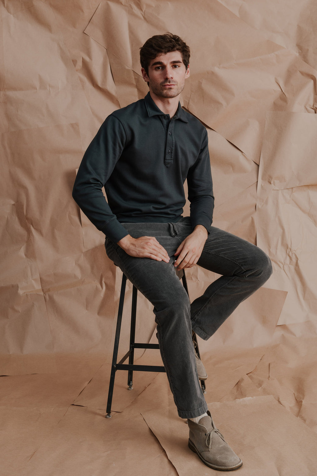 Long Sleeve Fleece Polo