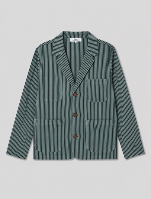 Cotton Hemp Stripe Blazer